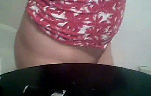 Amateur blonde flashes her tits on cam