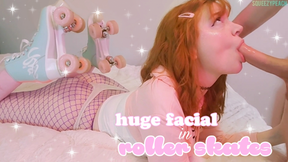 roller girl gets a huge facial