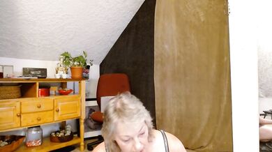 Thick curvy bush spills over stuffed panties for free pussy pop