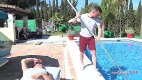 AuntJudysXXX - Rich Horny Cougar Jojo Fucks the Pool Boy