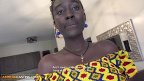 Sexy Dark Skin Ebony Rides Big White Cock POV Cowgirl To Get Booked