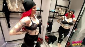 Risky sex in Walmart - I SQUIRT in the changing room and cum on the floor