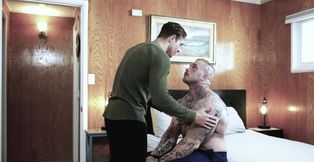 Inked bitch bottoms in a purpose-driven fuck scene