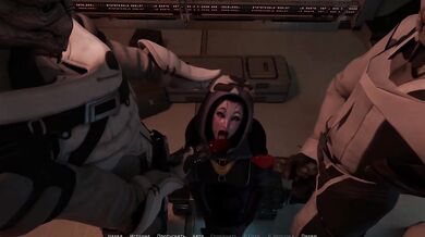 Blonde cosplay virgin takes two monster cocks in her mouth and swallows the load