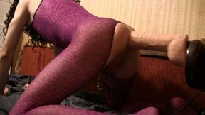 Hung Dildo &amp; Mystim Plunging Pete (femboy)