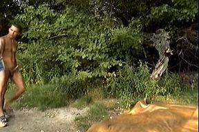 Hot Redhead Doll Rides Big Dick in the Jungle