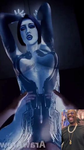Tight Ass Pussy Cortana Getting Her Digital Bald Pussy Fucked