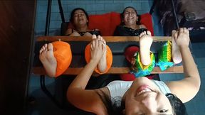Soles Up Tickle Madness Part 3: Naz Gives Edi & Yexica an Extreme Foot Tickling!!
