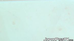 Hairy Asian Babe Wears Glasses and High Heels, Competes in Japanese Pissing Contest