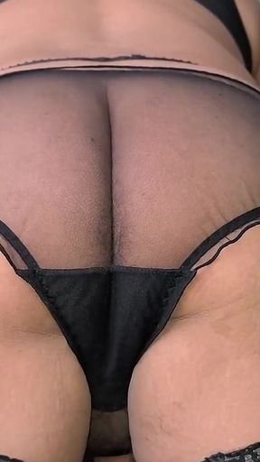 Curvy Cock on Tight Seethrough Panties