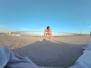 Edging in Public Toilet After Beach Workout – 8K VR180 Tease (Full on OF & FH)