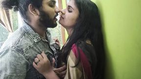 Steamier Malayali couple's hottest long lip lock, saree wrapped passion in part 1