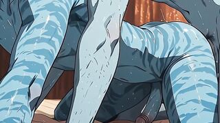 Avatar Navi Buttfuck Romp sequence and Blow-job