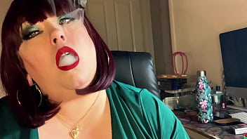 Fat UK Domme Tina Snua Chain Smokes 2 Cork Cigarettes While Playing With Her Tits - OMI, Nose &amp_ Cone Exhales, Drifting