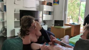My hot stepmom shoves it up her ass