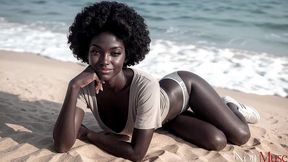 i pleased my stepdaughter trip to beach and my big white cock[ai]