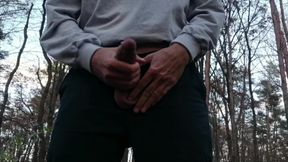 Jerking off in the forest Ukraine