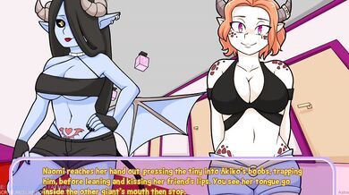 Giantess Squashes Tiny Boys Under Her Foot in Magical Mishaps