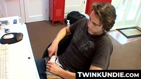 TwinkUndie.com - Joey Steels rubs his dick to a creamy finish in his sexy undies