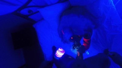 Succubus POV Fucking & Blowjob Covers Ass In UV Body Paint