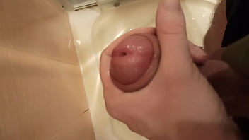 The guy ends up with cum using lube