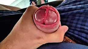 Rare Cock Head Slit Edging with Precum
