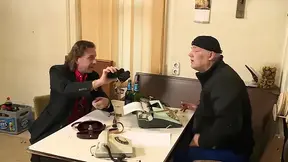 Janitor Kowalski pounds hot busty babes in doggie style