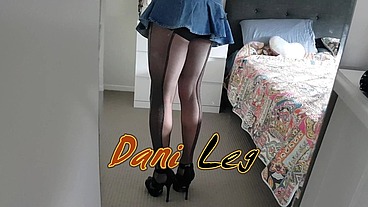 Dany in Nylon Cums on Mirror