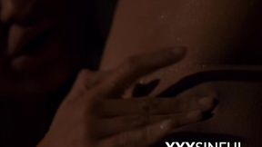 Tattooed lesbo babes finger and lick each other's pussy