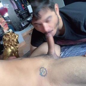 My Roommate Is Curious About Gay Blowjobs and Ends up in Paradise!