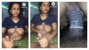 S-253. Masterbating husband's cock and he fuck my pussy