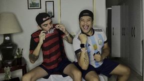 depois de uma partida de futebol bate aquele tesao nos machos heteros e tudo acaba em muita brodegarem e pegacao