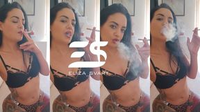 Natural smoking in underwear