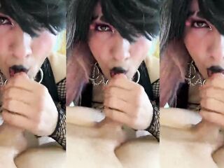 Punk Crossdresser Jade Madison Sucking Wang - Compilation 1
