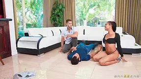 Noir Takes Control And Jerks Off Two White Cocks With Black Kira, Kyra Black And Kira Noir