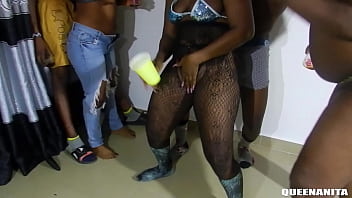 African Gift Caught Fucking In the Local Club While Her Friends Are Dancing