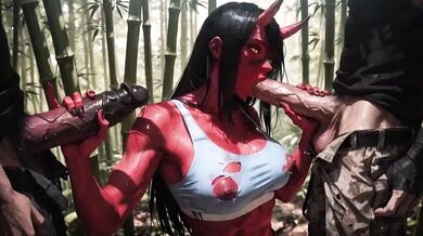 Bamboo Forest Demon Ninja Gangbang Fucks Succubitch