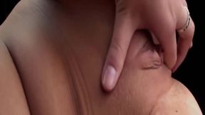 Brunette Spreads and Fingers Wet Pussy in Car
