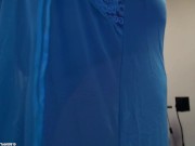 Fake Boobs 6: FF-Cup in boobfree lingerie and long dress. Strapon Tits. No Audio