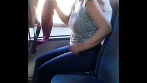 STRANGER ON THE BUS SHOWS ME TITS AND EATS MY COCK