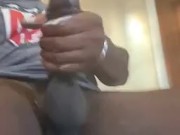 Hung BBC Jock Cums Hands Free After Stroking
