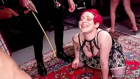Mistress Fisting Slave At Group Party - Aiden Starr