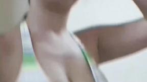 ”Jiggly big boobed teen teasing”