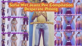 Sofia Wet Jeans Pee Compilation Desperate Pissing - Sofia