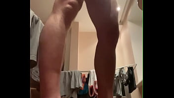 FIt Boy Playing with Juicy Cock and make Cum Load/ Bottom View