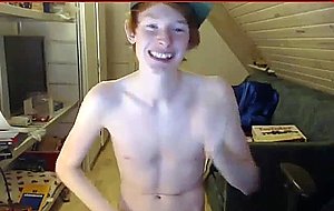 Ginger twinks shows hole
