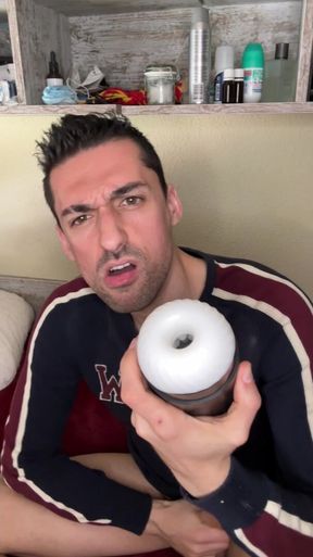 Hot Stepdaddy Showing off Big Cock and Playing with Vibrator