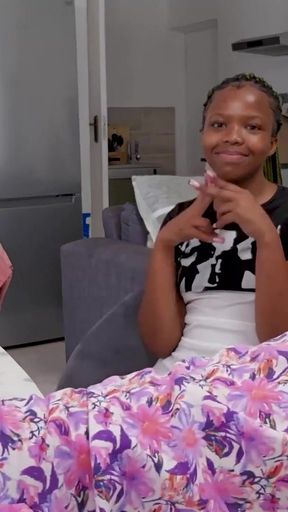 This 18YO EBONY BOOKWORM said she was camera shy... that didnt matter when I mentioned America   Clip 1