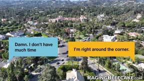 Muscular men Chris Damned and Bruce Jones bareback intensely