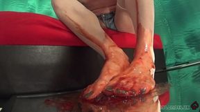 Strawberry Crush Nylon Feet